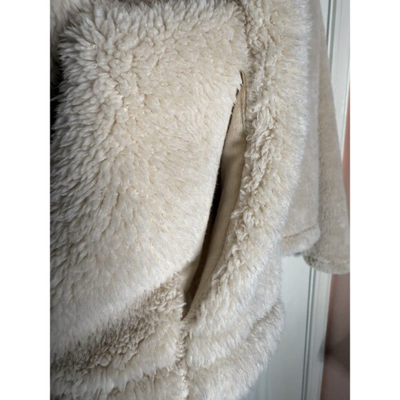 Women’s Teens XS Sherpa Zip-up Jacket w/ Hood Light Neutral - Picture 3 of 6